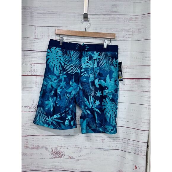 Speedo Men's Sz MEDIUM Stretch Mesh Liner UPF 50+ Board Swim Shorts Swimsuit - Picture 2 of 9